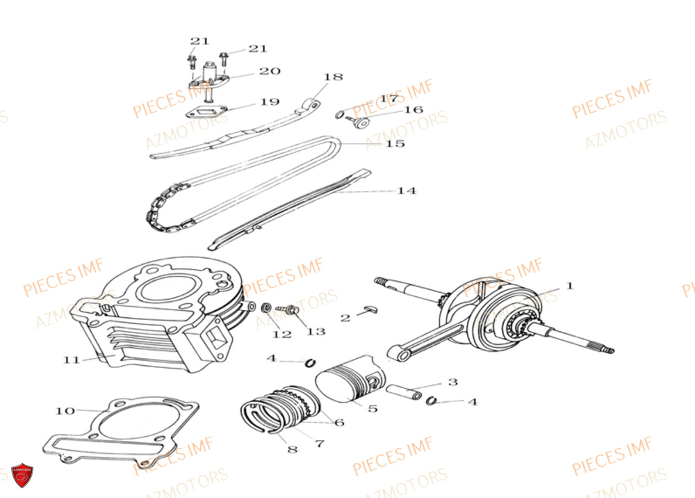 Distribution AZMOTORS PIECES NEWPACH 4T 12P EURO 4