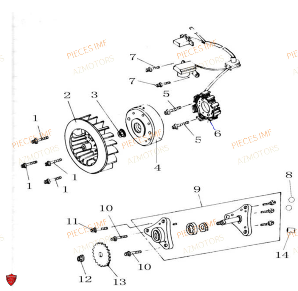 Pompe A Huile AZMOTORS PIECES NEWPACH 4T 12P EURO 4