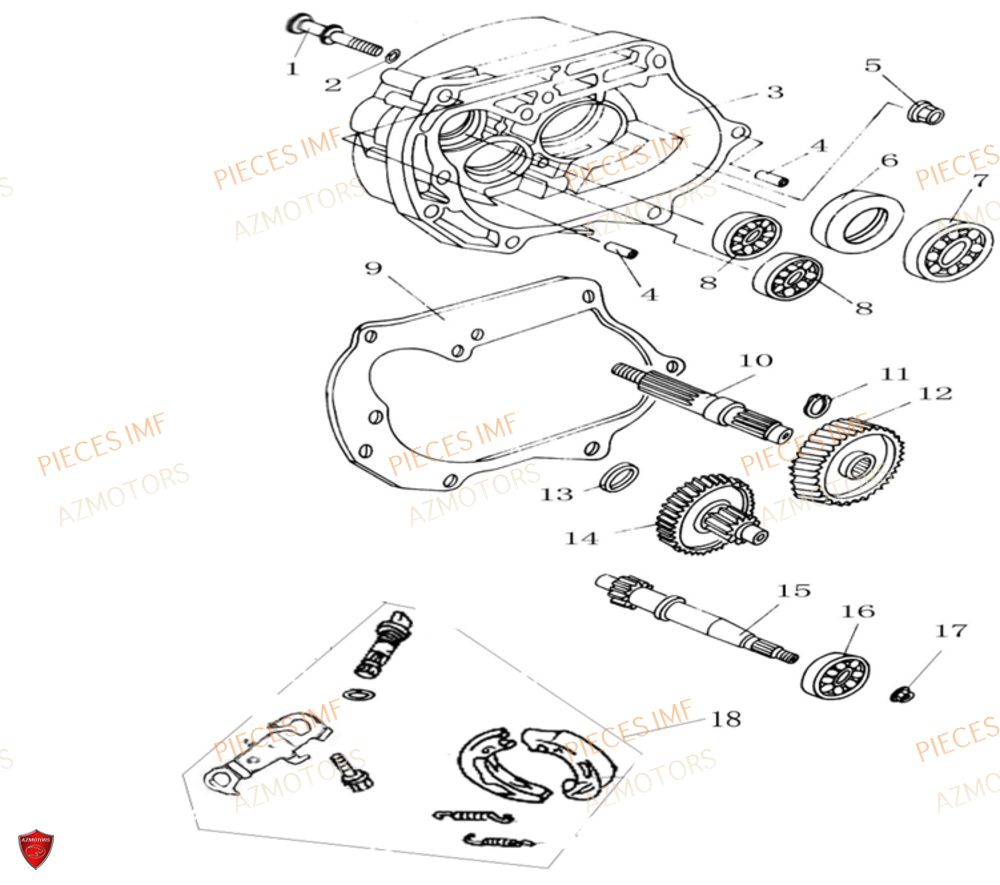 Arbre De Roue AZMOTORS PIECES NEWPACH 4T 12P EURO 5