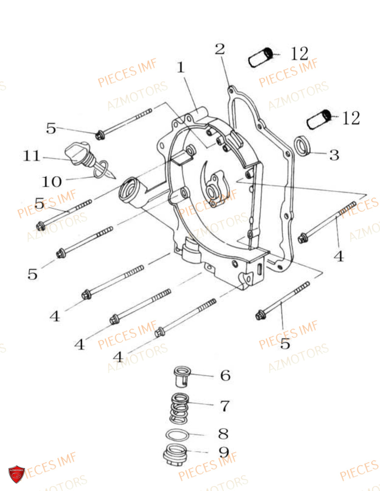 Carter D Allumage AZMOTORS PIECES NEWPACH 4T 12P EURO 5