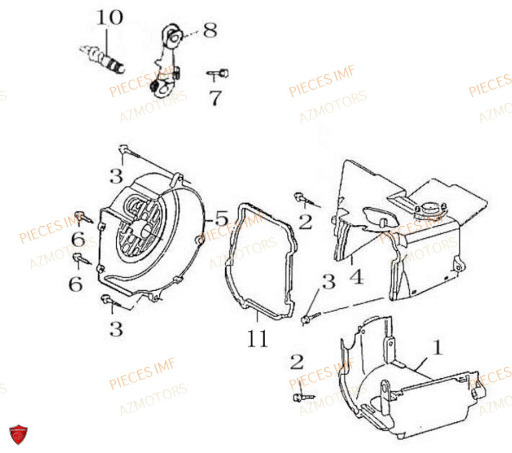 Coiffe De Cylindre AZMOTORS PIECES NEWPACH 4T 12P EURO 5