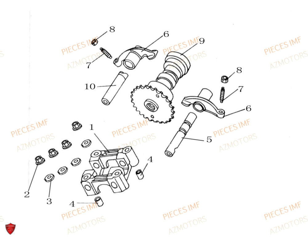 Culbuteur AZMOTORS PIECES NEWPACH 4T 12P EURO 5
