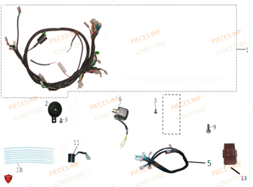 Faisceaux AZMOTORS PIECES NEWPACH 4T 12P EURO 5