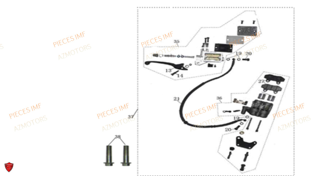 Systeme De Frein AZMOTORS PIECES NEWPACH 4T 12P EURO 5