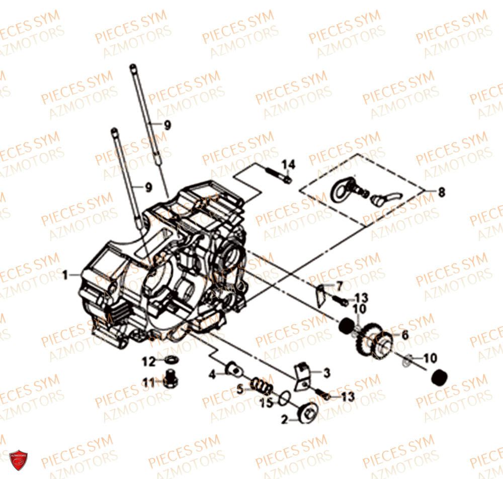Carter Gauche SYM Pièces NH-X 125I - ME12B1-EU (2019)