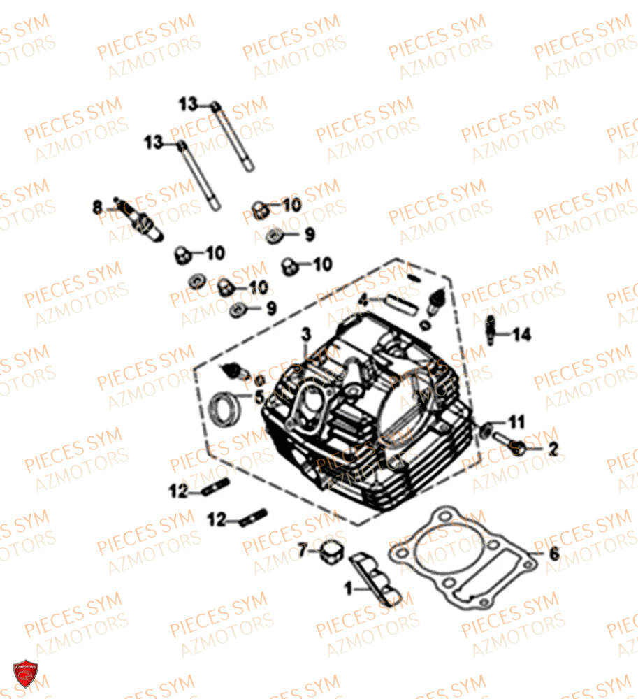 Culasse SYM Pièces NH-X 125I - ME12B1-EU (2019)