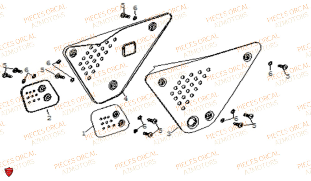 Carenages Lateral ORCAL Pièces Orcal NK01 125cc 