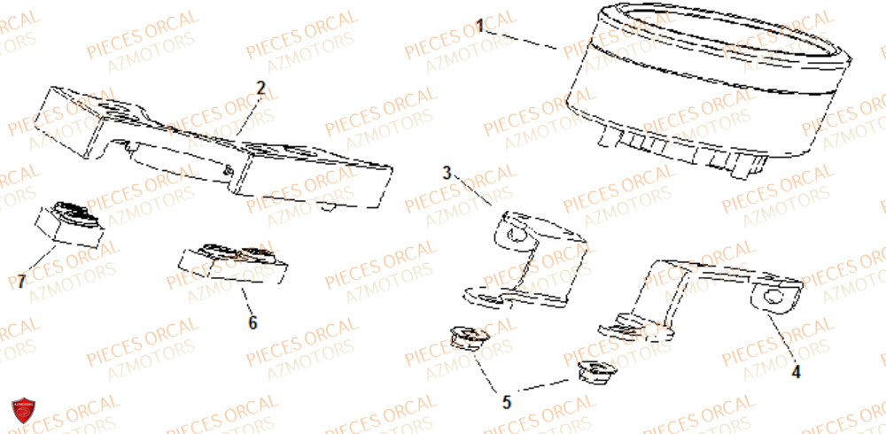 Compteur ORCAL Pièces Orcal NK01 125cc 
