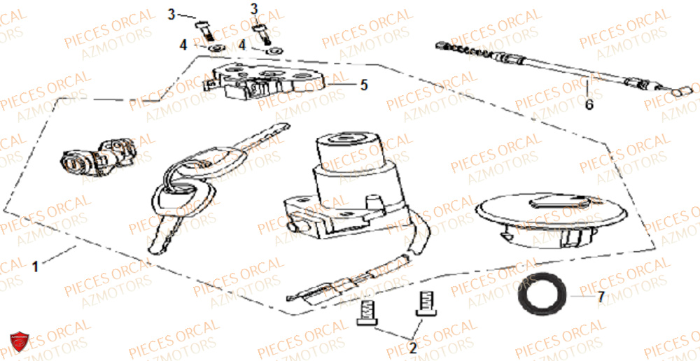 Contacteur De Clefs ORCAL Pièces Orcal NK01 125cc 