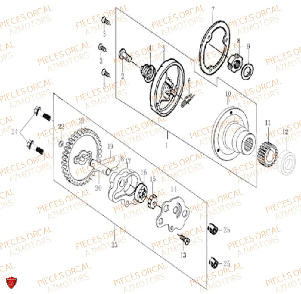Pompe A Huile ORCAL Pièces Orcal NK01 125cc 