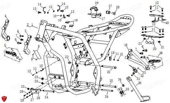Cadre ORCAL Pièces Orcal NK01 125cc EURO 5