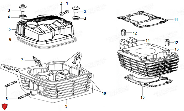 CULASSE_CYLINDRE ORCAL Pièces Orcal NK1 125cc EURO 5