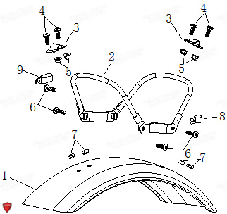Garde Boue Avant ORCAL Pièces Orcal NK01 125cc EURO 5