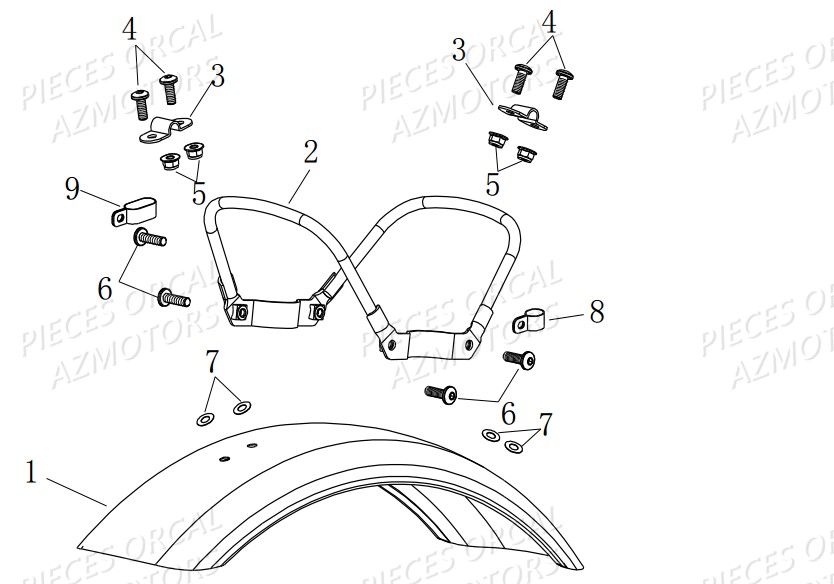 Garde Boue Avant ORCAL NK01 125 Orcal