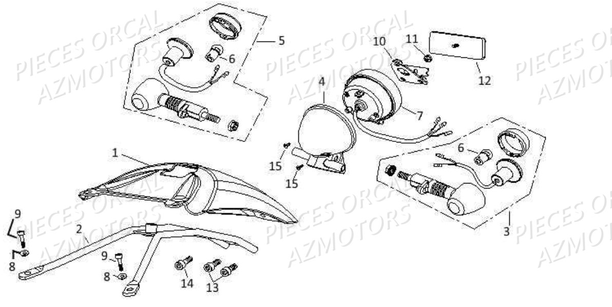Garde Boue Arriere Clignotants ORCAL 