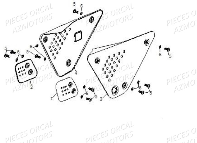 cache lateral ORCAL NK01 125 Orcal