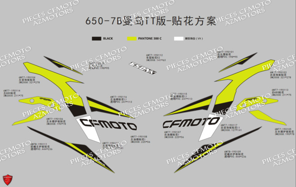 Decors Isle Of Man Tt CFMOTO Pièces Origine CFMOTO 650 NK ABS (2018)