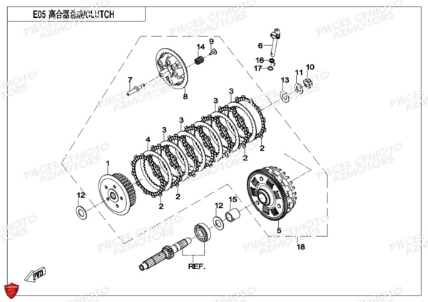 Embrayage CFMOTO Pièces Origine CFMOTO 650 NK ABS (2018)
