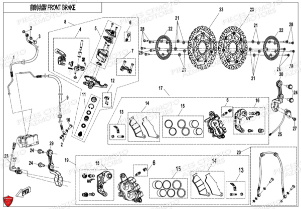 Freins Plaquettes Disque Avant Abs CFMOTO Pièces Origine CFMOTO 650 NK ABS (2018)