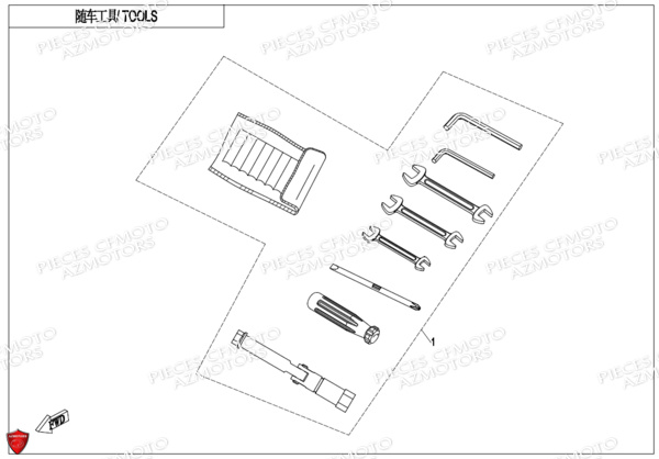 Outils V2 CFMOTO Pièces Origine CFMOTO 650 NK ABS (2018)
