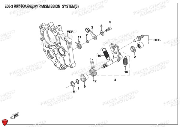 Transmission Changement De Vitesses CFMOTO Pièces Origine CFMOTO 650 NK ABS (2018)