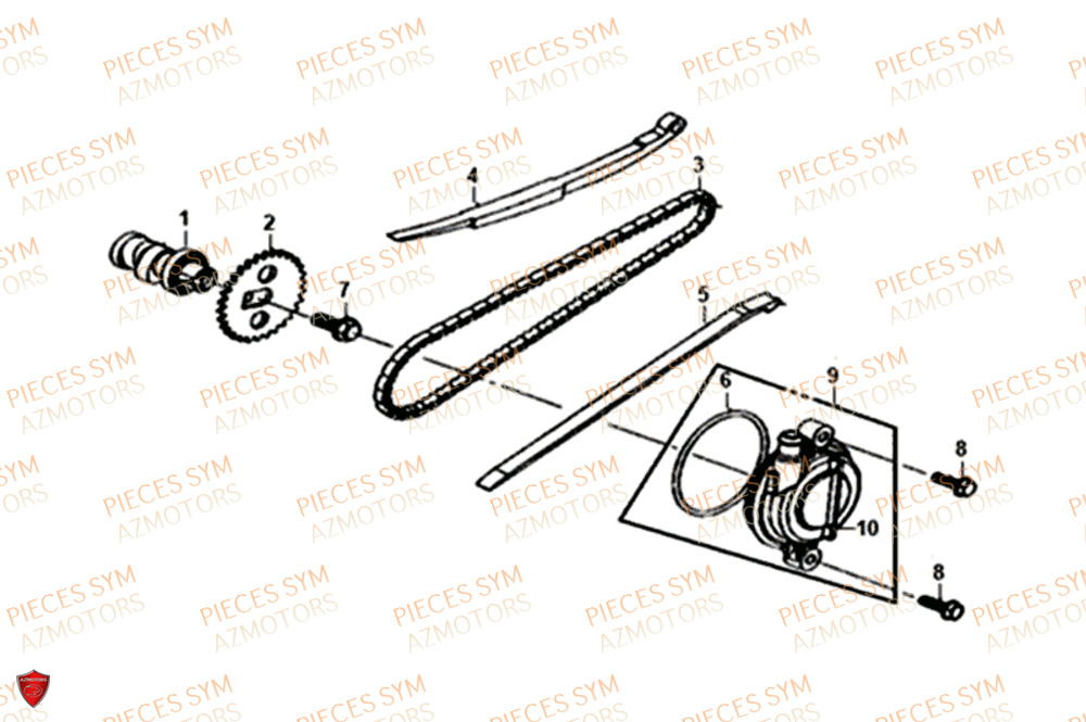 Distribution SYM Pièces ORBIT 50 III - XE05W1-EU (2018-2020)