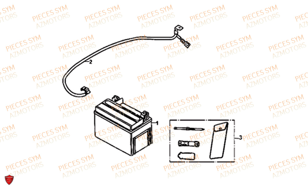 Batterie SYM Pièces ORBIT 50 II - AE05W8-EU (2018-2020)