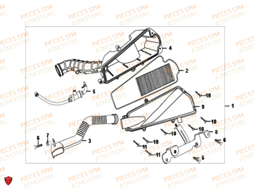 Filtre A Air SYM Pièces ORBIT 50 II - AE05W8-EU (2018-2020)