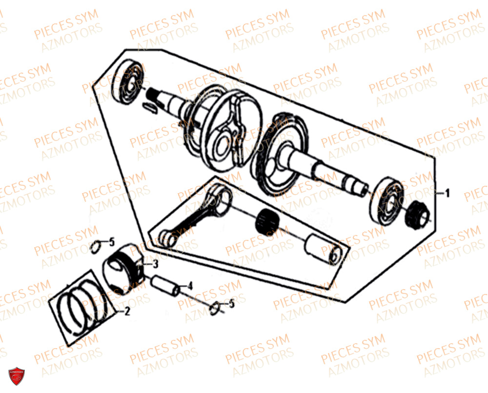 Vilebrequin SYM Pièces ORBIT 50 II - AE05W8-EU (2018-2020)
