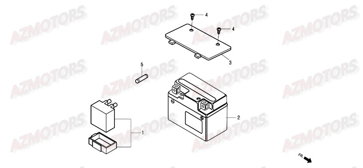 Batterie DAELIM Pieces Scooter DAELIM Otello 125cc