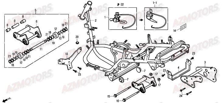 Cadre Et Chassis DAELIM Pieces Scooter DAELIM Otello 125cc