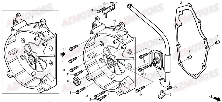 Carter Droit DAELIM Pieces Scooter DAELIM Otello 125cc