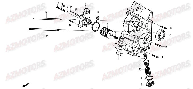 CARTER-MOTEUR DAELIM Pieces Scooter DAELIM Otello 125cc