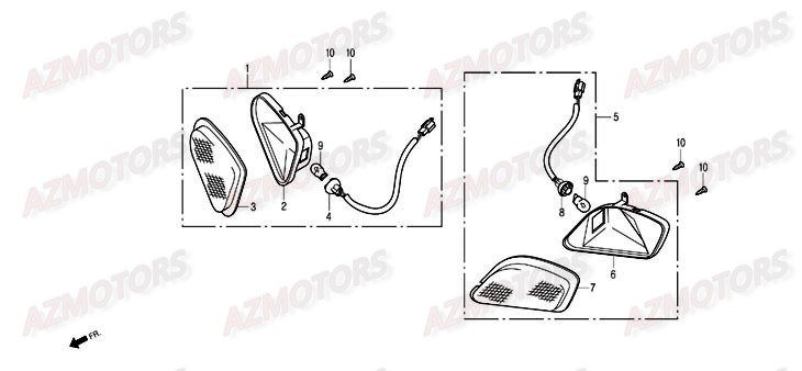 CLIGNOTANT AVANT DROIT OTELLO NS.98 DAELIM (Dernières pièces disponibles) pour CLIGNOTANTS de OTELLO
