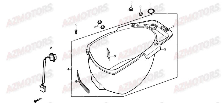 Coffre DAELIM Pieces Scooter DAELIM Otello 125cc