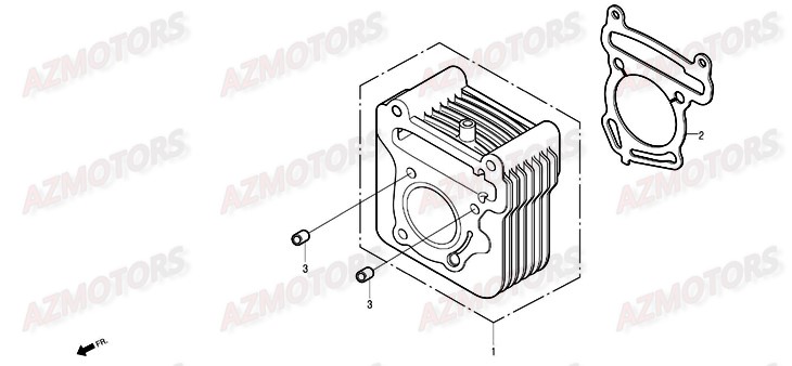 Cyclindre DAELIM Pieces Scooter DAELIM Otello 125cc