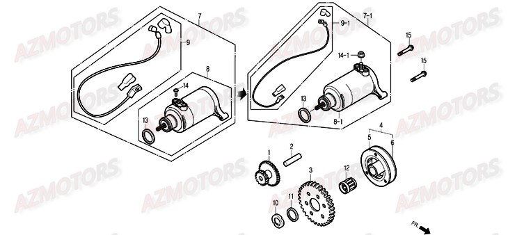 Demarreur DAELIM Pieces Scooter DAELIM Otello 125cc