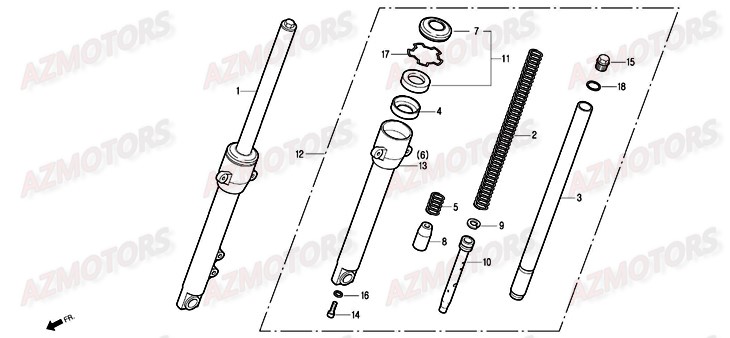 BRAS DE FOURCHE DROIT GRIS OTELLO DAELIM (derniere pieces dispo) pour FOURCHE de OTELLO