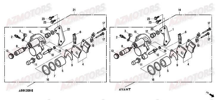 Frein DAELIM Pieces Scooter DAELIM Otello 125cc