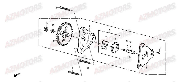 Pompe A Huile DAELIM Pieces Scooter DAELIM Otello 125cc