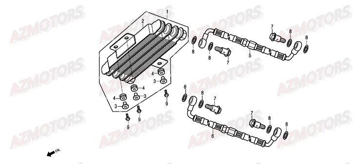 Radiateur DAELIM Pieces Scooter DAELIM Otello 125cc