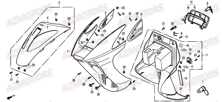 Tablier DAELIM Pieces Scooter DAELIM Otello 125cc