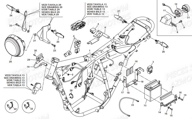 EQUIPEMENT_ELECTRIQUE SWM Pieces SWM Origine OUTLAW 125 E4(2019-2020)