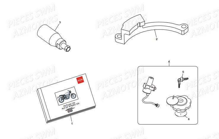 Outils SWM Pieces SWM Origine OUTLAW 125 E4(2019)
