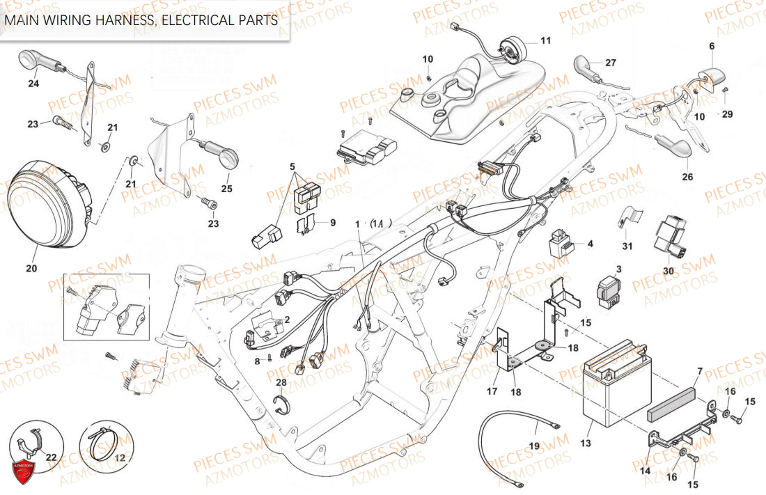 EQUIPEMENT ELECTRIQUE SWM OUTLAW 125 E5