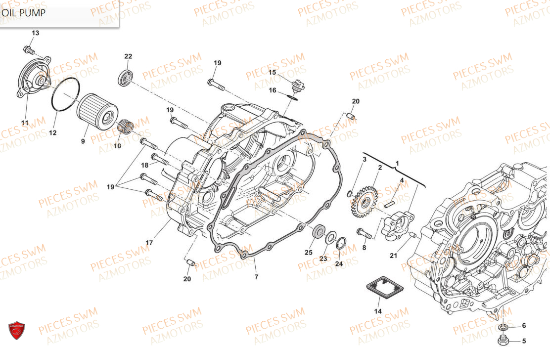 Pompe A Huile SWM Pieces SWM Origine OUTLAW 125 E5(2021)
