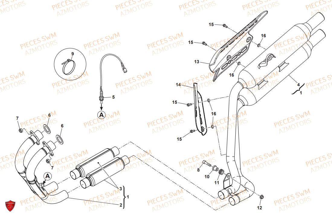 VIS TCEI M8X35 SWM pour ECHAPPEMENT de OUTLAW 440 2019