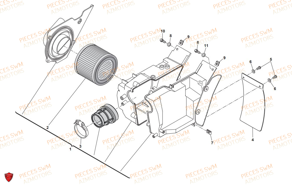 FILTRE A AIR SWM OUTLAW 440 2019