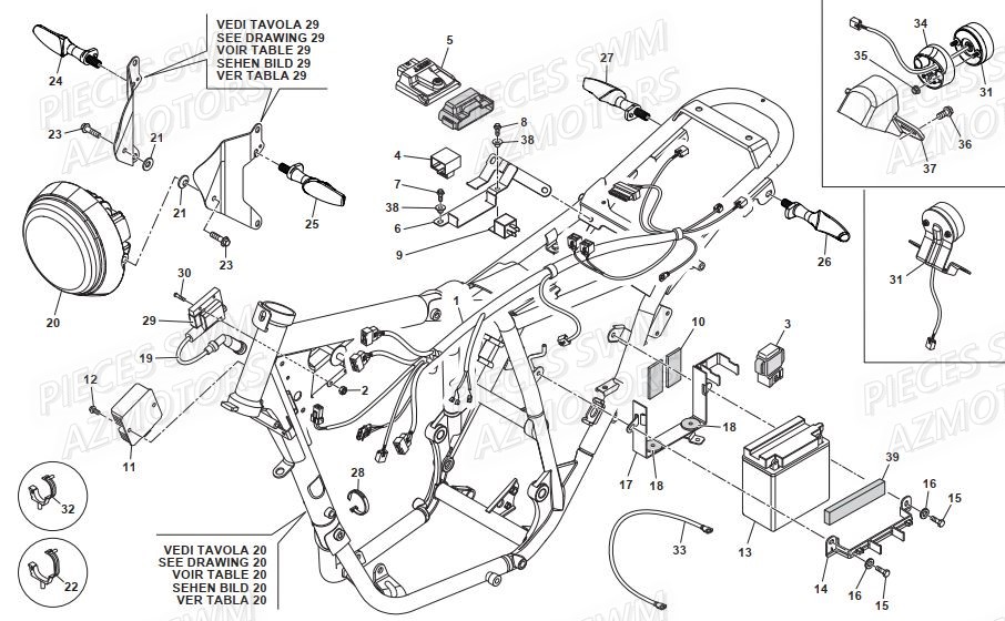 Equipement Electrique SWM Pieces SWM Origine OUTLAW 500 E4(2019)

