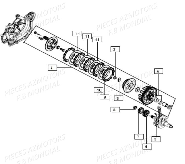 Embrayage FB MONDIAL Pieces PAGANI 125 ABS EURO4 FB Mondial Origine